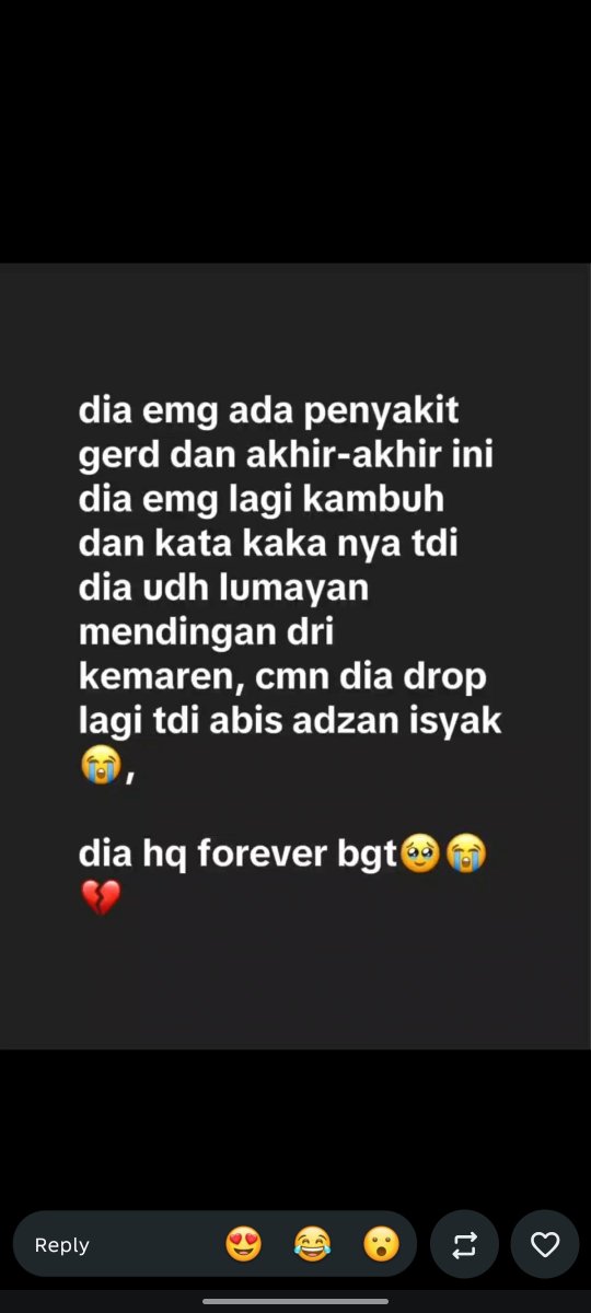 bbyirasss's tweet photo. Alfatihah untuk saudara kita Novi Afriyanti semoga amal ibadahnya diterima di sisi Allah SWT 
Minta doa nya ya temen temen🙏 https://t.co/5rH169EvTp
