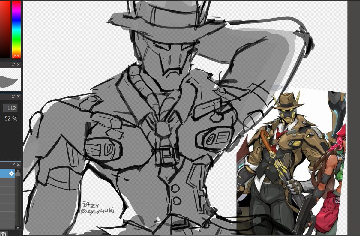 zy_yuuki's tweet photo. Omnic detective 🔍 wip rkgk #overwatchart #detective #rkgk https://t.co/aEyD8l0Z0Y