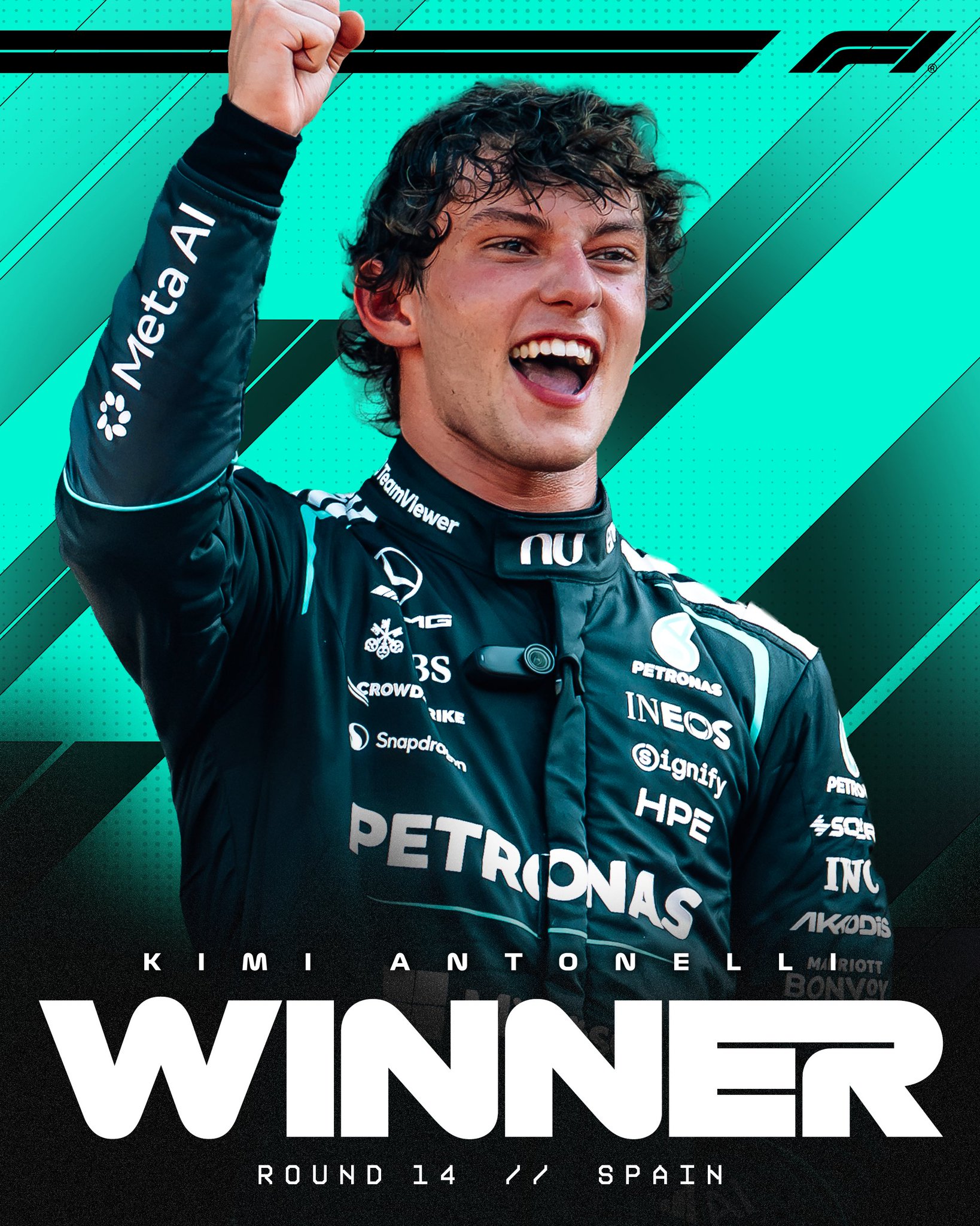 Kimi Antonelli Wins The Spanish Grand Prix