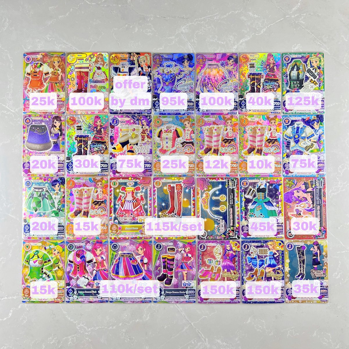 aikatsubar's tweet photo. WTS KARTU AIKATSU 
bisa co 🍊 buat kondisi bisa DM
#wts #aikatsu #kartu #card #aikatsucard #kartuaikatsu https://t.co/rHCNBMEMTe