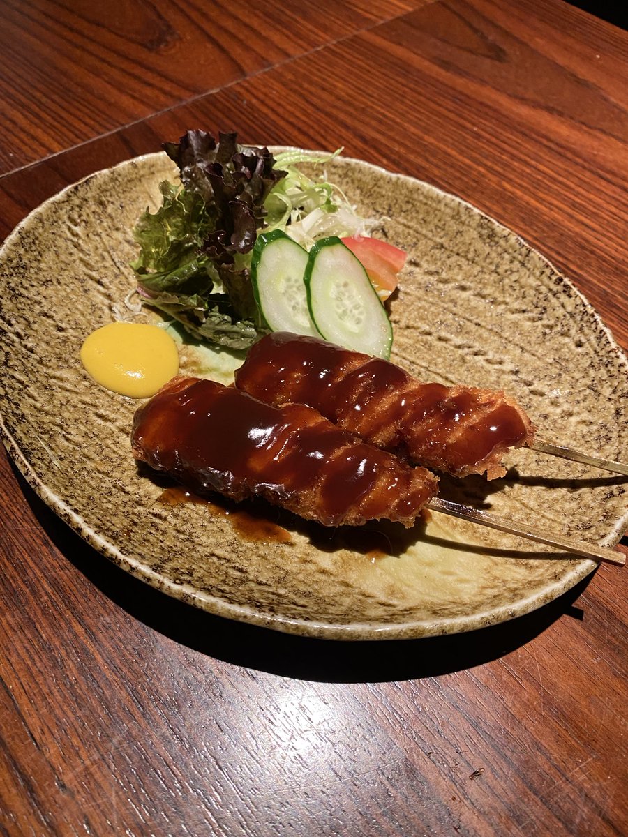 torikushi1975's tweet photo. とりカツ串〜
和がらしでピリリとしまる一品です！ https://t.co/zFgWRAbNuJ