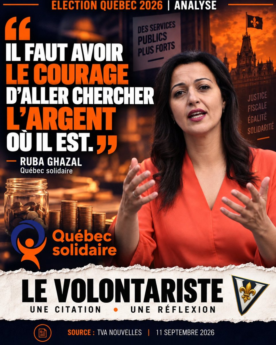 LVolontariste's tweet photo. Le courage de prendre l’argent des autres

« Il faut avoir le courage d’aller chercher l’argent où il est. » — Ruba Ghazal

Il y a quelque chose de profondément révélateur dans cette phrase.

Et même, disons-le, quelque chose d’assez violent.

Mais cette violence disparaît derrière un drap de vertu. On ne prend pas. On ne confisque pas. On ne force pas. On ne menace personne. Non. On « va chercher l’argent où il est ».

Quelle jolie expression.

Parce qu’évidemment, quand l’État « va chercher » quelque chose, ce n’est pas exactement comme moi qui vais chercher une pinte de lait au dépanneur. Celui qui refuse de remettre l’argent réclamé ne peut simplement répondre : « Non merci, je vais passer mon tour. »

C’est justement là que le vocabulaire devient intéressant.

Pour rendre l’opération moralement acceptable, il faut d’abord établir que celui qui possède beaucoup possède probablement trop. Qu’il a bénéficié du système. Qu’il doit davantage à la collectivité. Qu’il est privilégié. À force, le riche n’est plus vraiment présenté comme quelqu’un dont la propriété doit être respectée, mais comme une réserve financière dans laquelle la société peut piger lorsqu’elle en ressent le besoin.

Le vieux sous-entendu revient toujours : s’il est riche, quelque part, il doit bien avoir « crossé » quelqu’un.

Et une fois cette prémisse acceptée, plus besoin de se demander pourquoi l’État dépense autant.

Pourquoi optimiser?

Pourquoi éliminer les programmes inefficaces?

Pourquoi réduire la bureaucratie?

Pourquoi demander si certaines responsabilités pourraient retourner aux individus, aux familles, aux communautés ou au privé?

Pourquoi remettre en question la taille de l’État?

Il suffit d’aller chercher davantage d’argent où il est.

C’est probablement la partie qui me frappe le plus dans cette philosophie politique : le réflexe semble presque toujours aller dans la même direction. Devant un problème budgétaire, on ne commence pas par demander : « Qu’est-ce qu’on pourrait arrêter de faire? »

On demande : « Chez qui reste-t-il encore de l’argent? »

Et il faut aussi se rappeler ce qu’est réellement l’argent.

L’argent n’est pas simplement un chiffre dans un compte bancaire. Pour la grande majorité des gens, l’argent représente du temps. Des heures travaillées. Des nuits. Des risques pris. Des années à bâtir une entreprise. Des choix reportés. De l’épargne. Des sacrifices. Parfois même quelque chose qu’on voulait transmettre à ses enfants.

Prendre l’argent de quelqu’un, c’est donc aussi prendre une partie du temps qu’il a consacré à l’obtenir.

Et au Québec, ce débat ne commence certainement pas dans une société presque exempte d’impôts.

Selon le calcul de l’Institut Fraser, en 2026, une famille québécoise moyenne doit théoriquement travailler jusqu’au 27 juin simplement pour acquitter l’ensemble de son fardeau fiscal. Si on ajoute la facture éventuelle des déficits actuels, on dépasse même la moitié de l’année.

Alors permettez-moi d’avoir une conception légèrement différente du « courage ».

Le courage politique ne consiste peut-être pas à trouver un nouveau groupe suffisamment impopulaire pour lui présenter la facture.

Le vrai courage serait peut-être de regarder une machine gouvernementale immense et de demander :

Avons-nous vraiment besoin de tout ça?

Parce qu’il est extraordinairement facile d’être généreux avec le temps et l’argent des autres.

#LeVolontariste #Québec2026