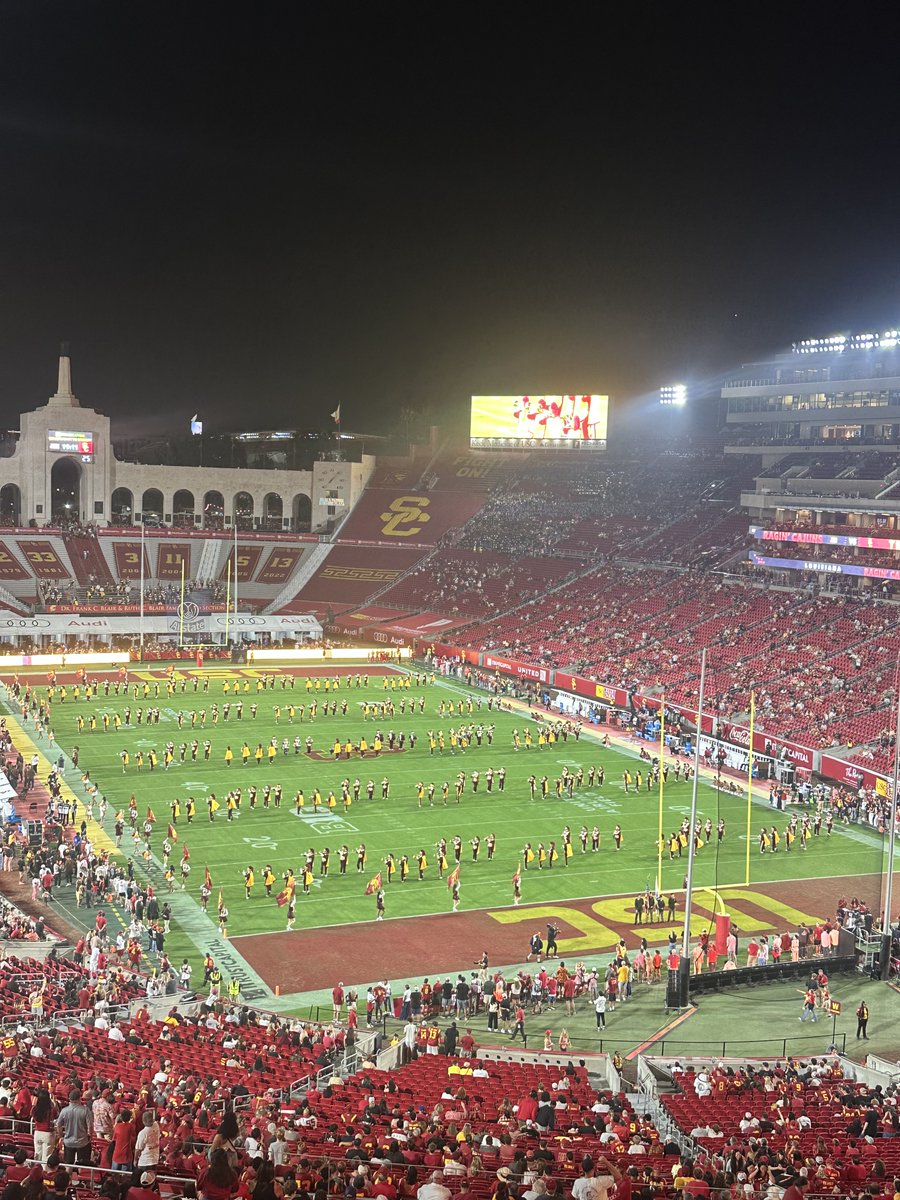 NKaravedas's tweet photo. One more from a Fun Night at The Coli....#TrojansWin #FightOn #Joey #Niko #Blessed #FootballFam ❤️💛🏈✌️@uscfb https://t.co/dpFmWbHn4j