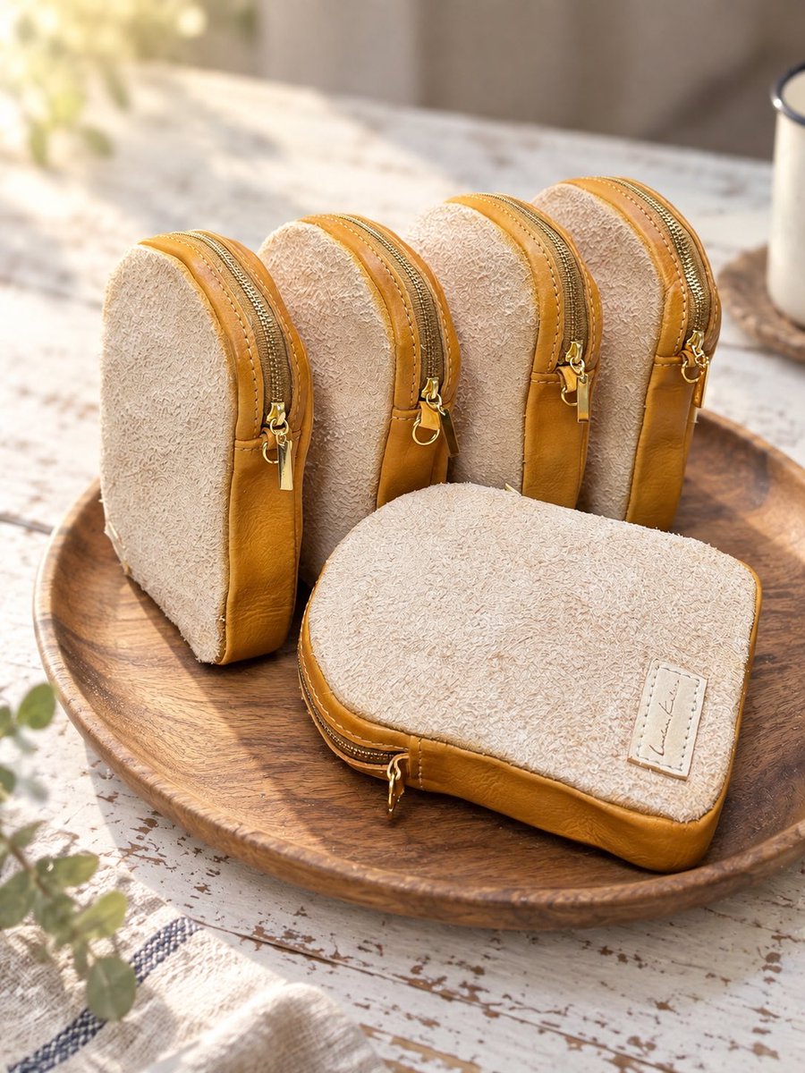 LeatherKakei's tweet photo. Shokupan Leather Pouch
革で作った
山型食パンポーチ https://t.co/T5l5w0YH6r