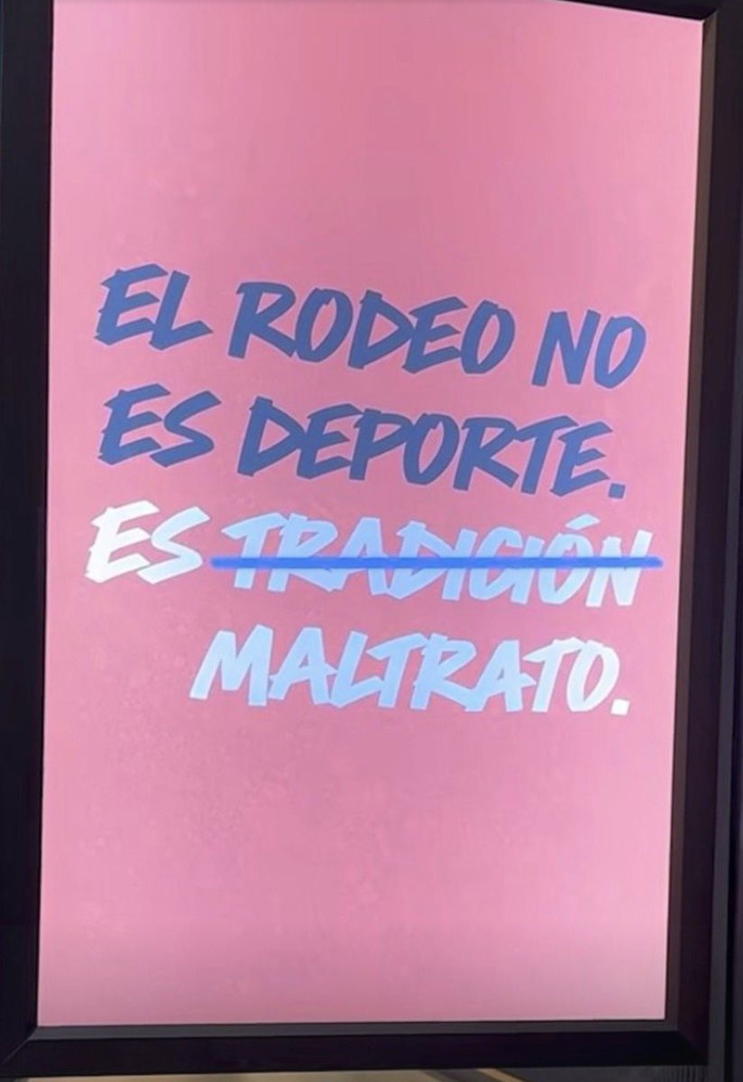 Pamelnos's tweet photo. @PiensaPrensa El Rodeo no es deporte, es maltrato @Panchoundurraga 
#NoAlRodeo https://t.co/VbksAlEkEM
