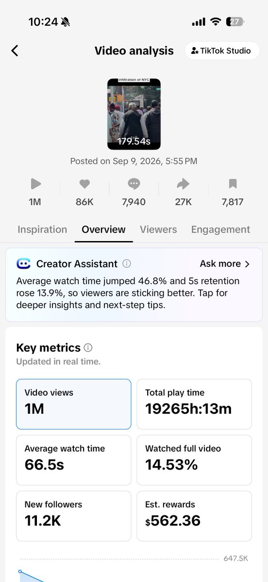 NateFriedman97's tweet photo. TikTok has banned my documentary that starts with me getting my life threatened outside a mosque in NYC. This marks the 4th documentary of mine that they've banned while it exists on YouTube, X, and Instagram.  

There's an app that 170 million Americans use where you can't show the realities of Islam or socialism but people are free to criticize Christianity and capitalism.   

My documentary had 1 million views and then it was gone from the platform. It was removed for no other reason than "community guidelines."  China is ensuring young people can't get the truth in the US.  

If you look at my TikTok demos and YouTube demos, you can clearly see that younger people are on TikTok and it's more than enough to make the difference in any election.   It would be naive to assume candidates like AOC can’t be president when they effectively have a state media propaganda platform that more than half of America is on.  

I will not give up and look into this as best as I can. I’ve heard from or verified up to 40 other pro west creators with a combined reach of over 20 billion views a year that have all been censored or banned on TikTok.  Right now I simply want to show that this is a huge systematic issue. The best way to help is to subscribe to pro west creators on X. 

This platform is the last stronghold of free speech, treat it with love and care. Mainstream democrats want to "regulate social media for failing to police hate speech." Imagine for a moment a world where all the illegals in our country get citizenship (a DSA promise by the way), they overwhelming vote for the people who want to "regulate social media," and our country is destroyed and with it, the entirety of western civilization.   

Thank you very much for all the support. I truly believe this to be a top 5 issue in the country. According to pew research 43% of adults under 30 regularly get their news on TikTok. That means they vote based off the information they see on TikTok. Radical candidates can win if their ideas aren't allowed to be called out. Democracy dies with censorship.  

I would like to interview someone who can move the needle on this wrongful systemic censorship. The full documentary is linked below.