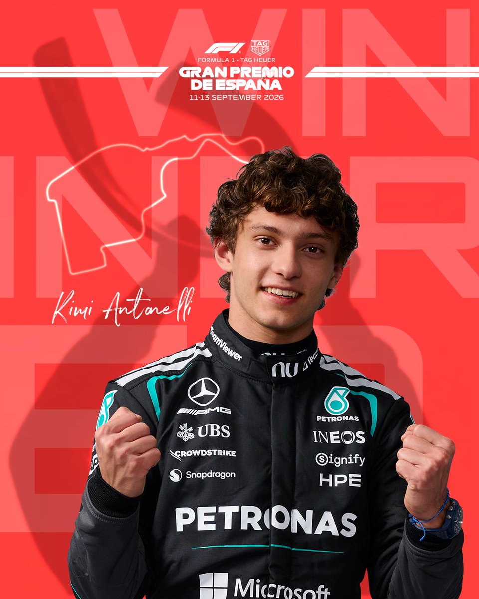 madring_oficial's tweet photo. KIMI ANTONELLI, ACABAS DE HACER HISTORIA 🏆

MADRING ya tiene a su primer ganador. Un día para recordar, una victoria para la historia de la @F1. 

#MADRING #SpanishGP https://t.co/X9xbVf8WeB