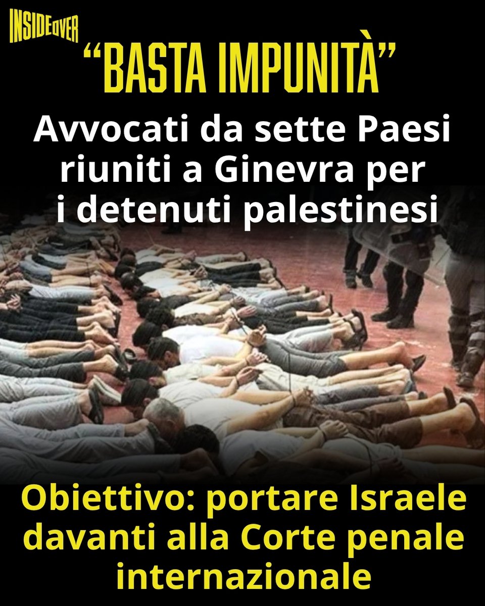 insideoverita's tweet photo. Impiccagione entro 90 giorni dalla sentenza definitiva. È quanto prevede la legge approvata dal Parlamento israeliano il 30 marzo scorso: pena di morte obbligatoria per i palestinesi della Cisgiordania condannati per “atti di terrorismo” con movente nazionalistico.

Da quella legge parte il congresso internazionale aperto sabato 12 settembre a Ginevra, a pochi metri dalla sede del Consiglio Onu per i diritti umani, riunito per la 63esima sessione dal 7 settembre al 7 ottobre.

Dal titolo “Nessuna giustizia senza la libertà dei prigionieri. Verso la responsabilità giuridica e la fine dell'impunità”, la conferenza ha riunito avvocati arrivati da Spagna, Danimarca, Germania, Paesi Bassi, Francia, Belgio e Ungheria, insieme a legali palestinesi specializzati nei fascicoli dei detenuti. 

Il portavoce della conferenza Abdelmajid Mrari, ad Al Jazeera, insiste sulla differenza rispetto alle decine di iniziative di solidarietà ospitate finora dalle capitali europee: non un dibattito bensì un piano di lavoro.

L'obiettivo dichiarato è portare davanti ai tribunali la documentazione già raccolta, in un fascicolo unico che metta insieme prove, documenti e testimonianze.

Prima però servono le procure formali firmate dai prigionieri e dalle loro famiglie.

Due le strade indicate. La prima passa per la Corte penale internazionale, che ha già un'indagine aperta sui territori palestinesi. 

La seconda per la giurisdizione universale: denunce depositate nei Paesi europei che permettono ai giudici nazionali di processare crimini di guerra commessi altrove.

Un lavoro parallelo a quello di altri gruppi di avvocati, che da mesi consegnano al procuratore della Corte penale internazionale dossier su Gaza, colonie, Gerusalemme e assedio. La Corte indaga sui territori palestinesi dal 2021 e ha emesso mandati d'arresto per Netanyahu e Gallant nel novembre 2024.

Nelle carceri israeliane si trovano circa 9.500 detenuti palestinesi, secondo le stime delle organizzazioni per i diritti umani palestinesi. 

I lavori si sono chiusi con un documento di raccomandazioni indirizzato agli organismi dell'Onu e ai parlamenti europei.

#israel #deathpenalty #geneva #humanrights