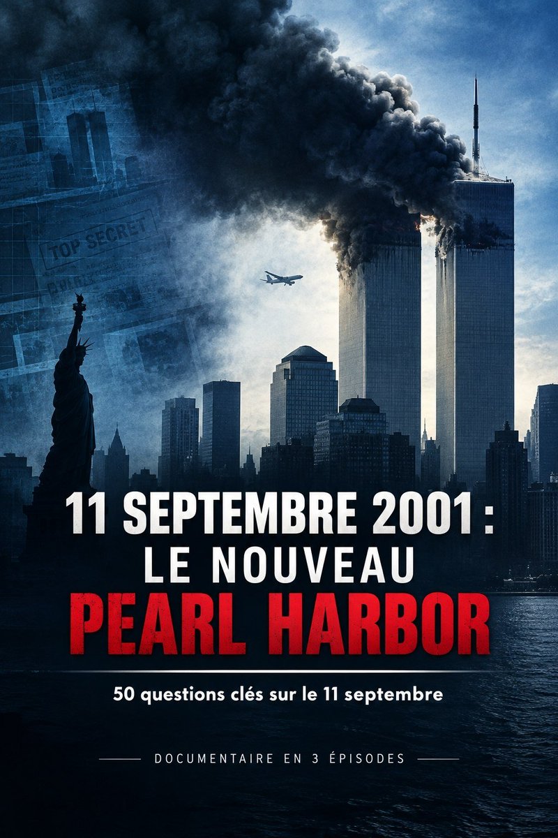 HCottrant's tweet photo. UN MUST ✔️
Après avoir été submergé par les médias français sur ce qui s’est passé le 11 septembre 2001, je vous invite à découvrir, en VF, ce documentaire en 3 épisodes : 11 septembre 2001 : Le Nouveau Pearl Harbor réalisé par Massimo Mazzucco.
Vous allez découvrir ce qu’est une véritable enquête d’investigation.
merci à @aileastick1  

Épisode 01 / https://t.co/X8ZAvkrTiU
Épisode 02/ https://t.co/GlFexlA5mJ
Épisode 03/ https://t.co/6l4Yh8LKAR