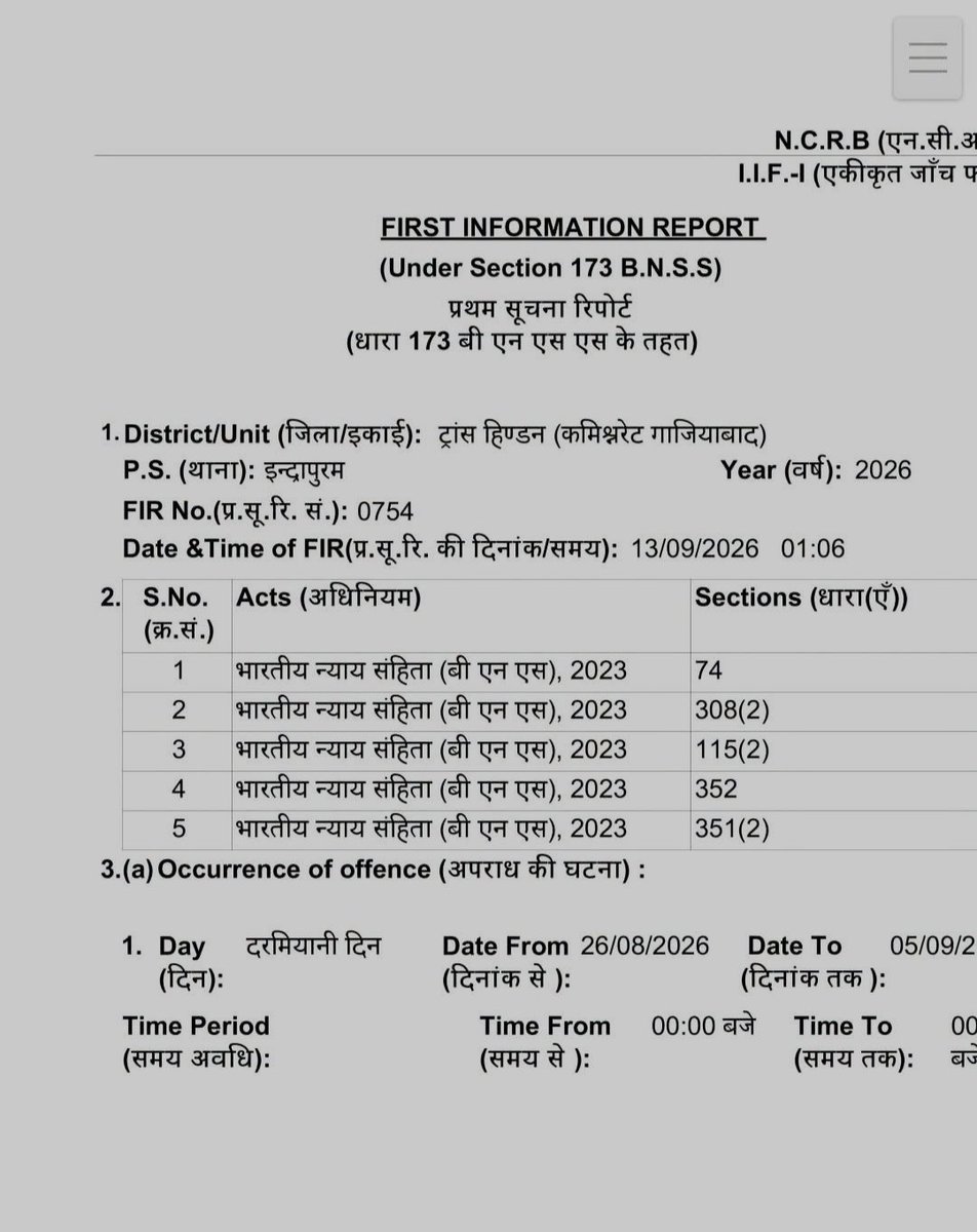 ambedkariteIND's tweet photo. FIR Filed Over Extortion of Female Café Owner, 🔥🔥

Ghaziabad Police have registered a case under serious charges against Akkú Pandit, Saurabh Pandit, Daksh Chaudhary and others.

These individuals visited the woman’s café, consumed food without paying, threatened her when she demanded payment, assaulted her, and demanded ₹50,000 per month as extortion.

We request the Ghaziabad Police to ensure they receive the strictest possible punishment.