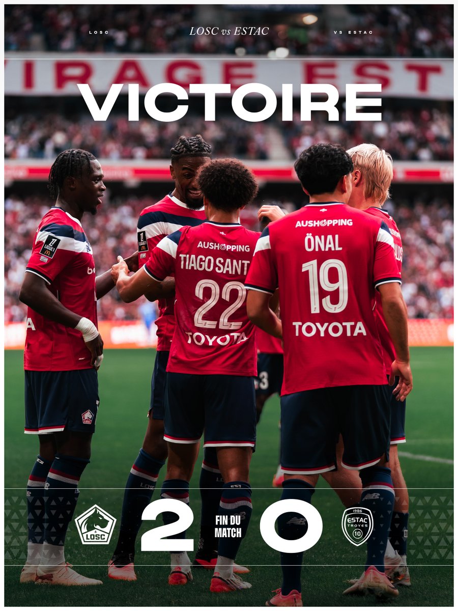 losclive's tweet photo. 90' I 2️⃣-0️⃣

𝑪’𝒆𝒔𝒕 𝒕𝒆𝒓𝒎𝒊𝒏𝒆́.
Victoire des Dogues, 2-0, grâce à Tiago Santos et Ethan Mbappé. Avec ce succès, le LOSC est en tête de la Ligue 1, à égalité de points avec Rennes et Monaco 👏

Le compte-rendu 👉 https://t.co/A23xfzy7cV

Cap sur Nice pour un dernier rendez-vous avant la trêve dimanche prochain 🫡

#LOSCESTAC