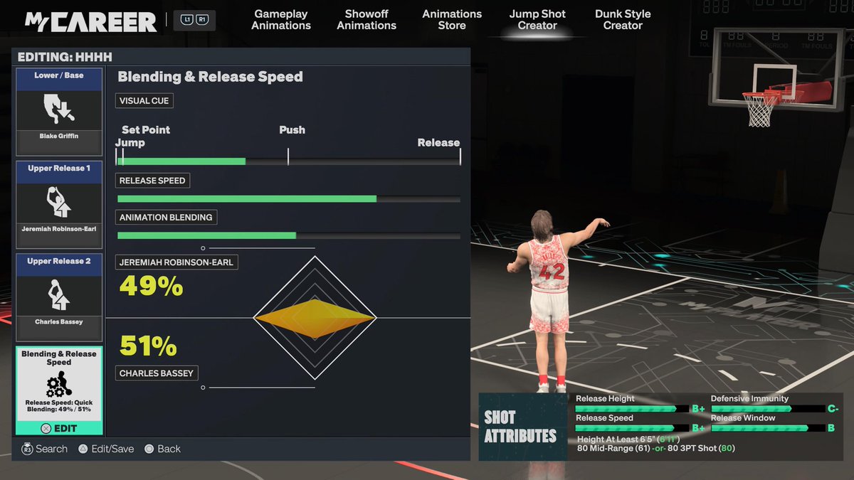 LockDowneyJr's tweet photo. This jumper saved 2k27 for me. 

Anyone on #2k27 struggling to shoot, try out this jumper. You can access the base and both releases on builds 6’5 - 7’4, and all you need is an 80 3pt or middy. Visual cue is 13 ticks to the left of push. Feels so natural. https://t.co/6LxNijbdR5