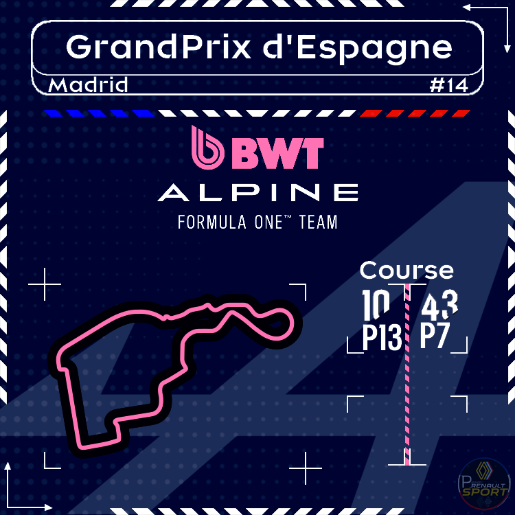 QuittetJonathan's tweet photo. 🟦ALPINE F1🟦[Résultats🏁]

🇪🇦 Grand Prix d'Espagne
11 au 13 Septembre 2026

#SpanishGP | #F1
#Alpine | #RenaultGroup
@AlpineF1Team https://t.co/JeBmvaNeMN