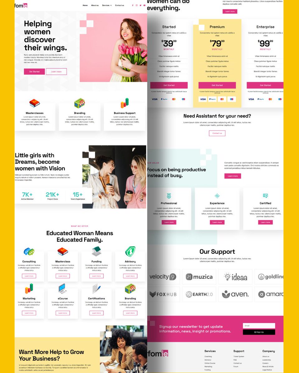 MdImran5722's tweet photo. A website that looks good, builds trust, and drives action. 🎯
Fomie — a modern website concept designed with purpose, clarity & conversion in mind.
Design. Build. Grow. 🚀
#WebDesign #WebsiteDesign #UIUX #BusinessWebsite #WebDevelopment #DigitalMarketing #ImranWebdev https://t.co/zichaSybr4