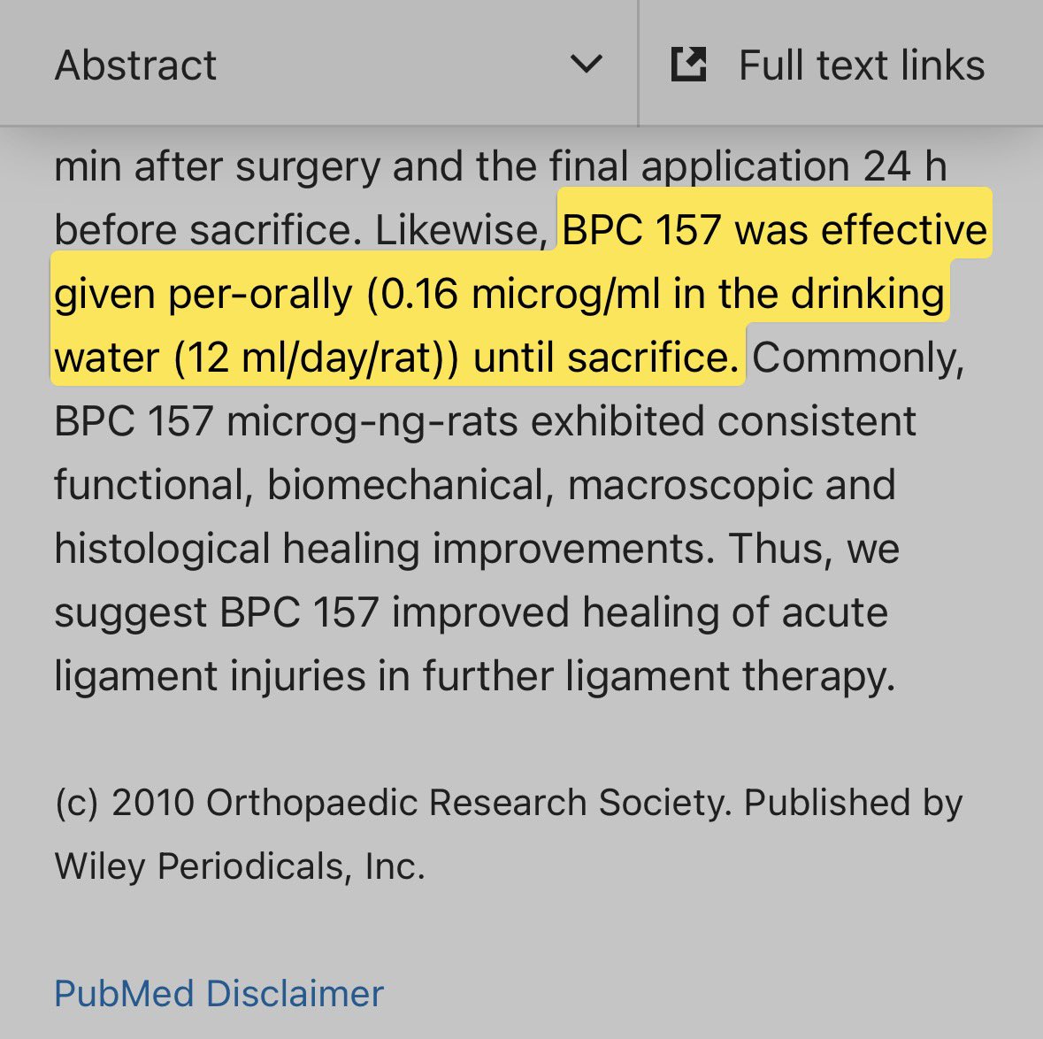 HealthyAlfred's tweet photo. there's an oral tablet called BPC-157 that HEALS injuries doctors call permanent.

→ severed Achilles — regrew onto bone
→ crushed spinal cord — healing at day 360
→ severed nerve — grew back across the gap
→ knee ligament — healed from drinking water
→ hole through an eyeball — sealed in 24 hours

it's fifteen amino acids. your stomach makes them right now as you read this.

I take it every day. probably always will.

save + repost.

before you DM me "which one" — it's pinned ↓