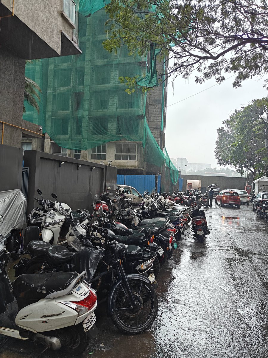 malays05's tweet photo. 1/2
@mybmc @mybmcWardN @ParagShahBJP
This is the situation near Vallabhbaug Ext, after Sai Baba Mandir, Ghatkopar East.
Bikes belonging to residents of Gurukrupa Agam A &amp; B Wing, 149 are parked right up to the road, in 2–3 layers, leaving virtually no space for vehicles to pass. https://t.co/cwig81I9Ow