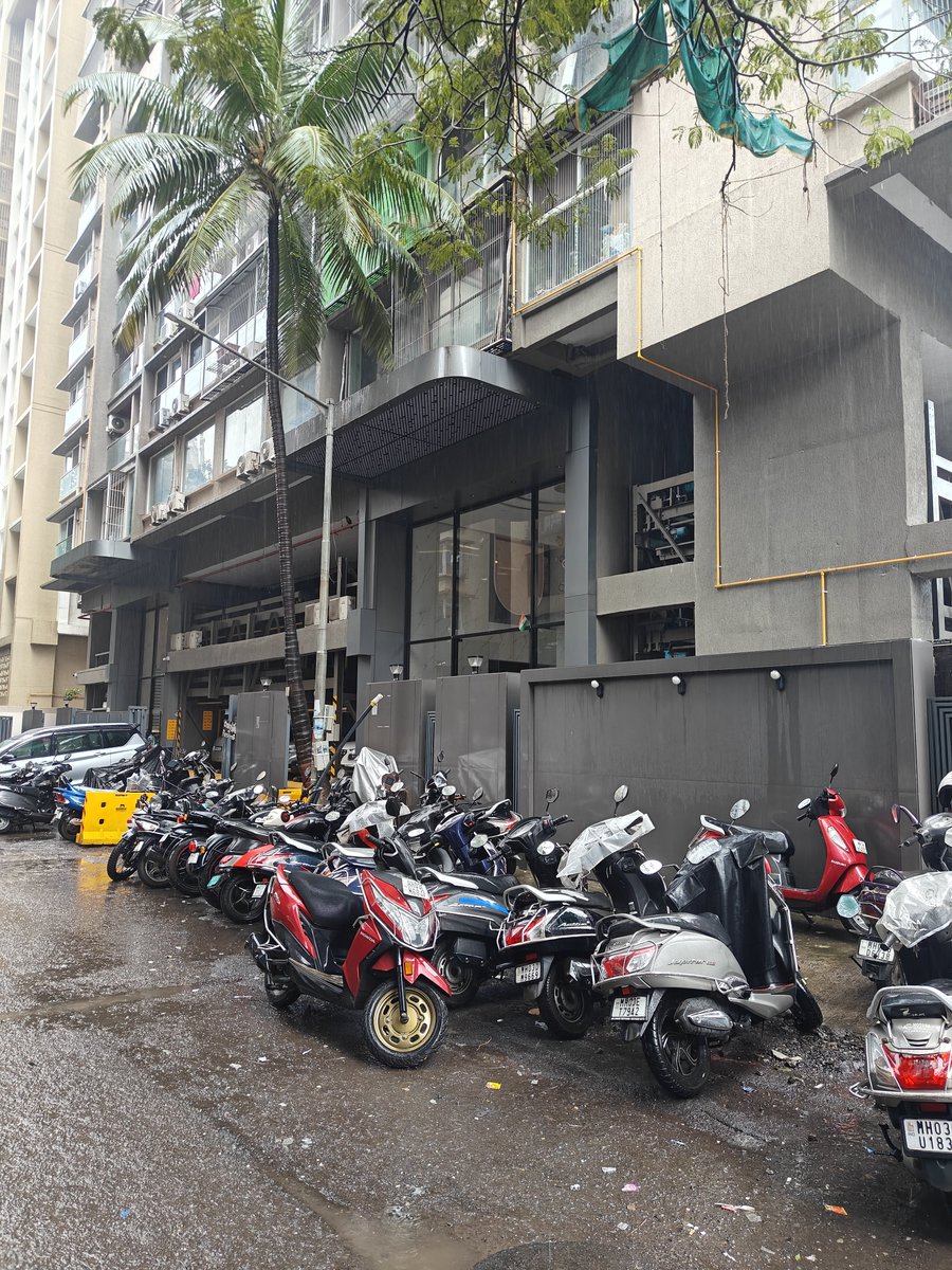 malays05's tweet photo. 1/2
@mybmc @mybmcWardN @ParagShahBJP
This is the situation near Vallabhbaug Ext, after Sai Baba Mandir, Ghatkopar East.
Bikes belonging to residents of Gurukrupa Agam A &amp; B Wing, 149 are parked right up to the road, in 2–3 layers, leaving virtually no space for vehicles to pass. https://t.co/cwig81I9Ow