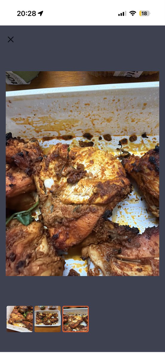 vinouth's tweet photo. @Swiggy @SwiggyCares ordered full tandoori chicken and got expired and uncooked chicken and a it rated customer service experience unable to talk to anyone and sitting with a full spoilt and uncooked chicken thanks for ruining Sunday night https://t.co/gzQh3W03wX