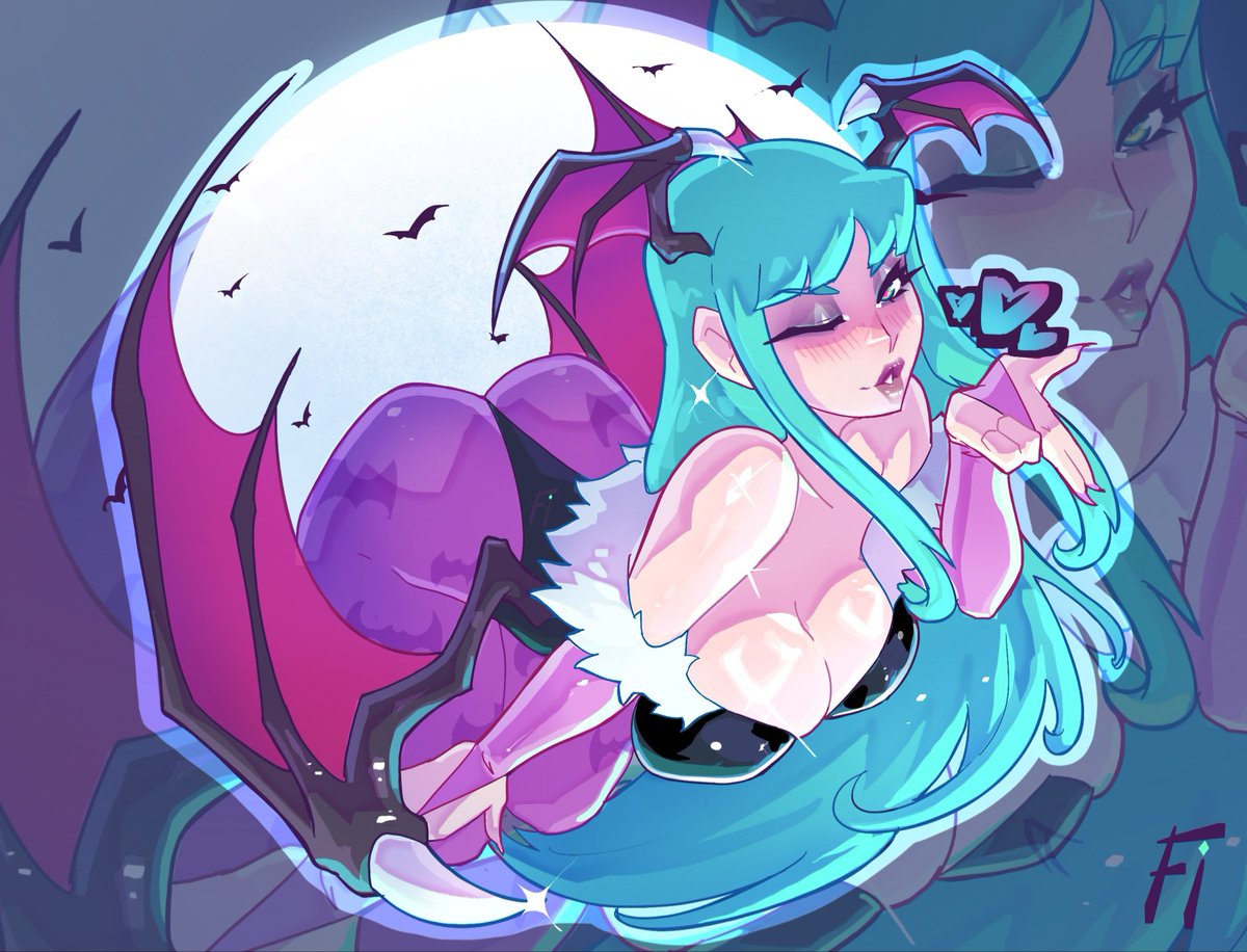 InkFrosted's tweet photo. Morrigan! Hot Halloween pinup
P4treon for less dress 😘 https://t.co/9PhBZBe42k
