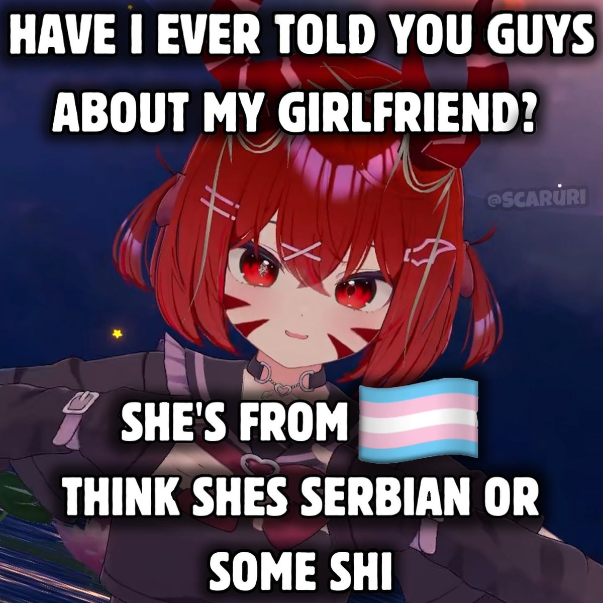 scaruriVT's tweet photo. I love her so much chat🏳️⚧️💗
#wlw #lesbianmeme #transmeme @avathroughfire https://t.co/2a5lTdTB6V