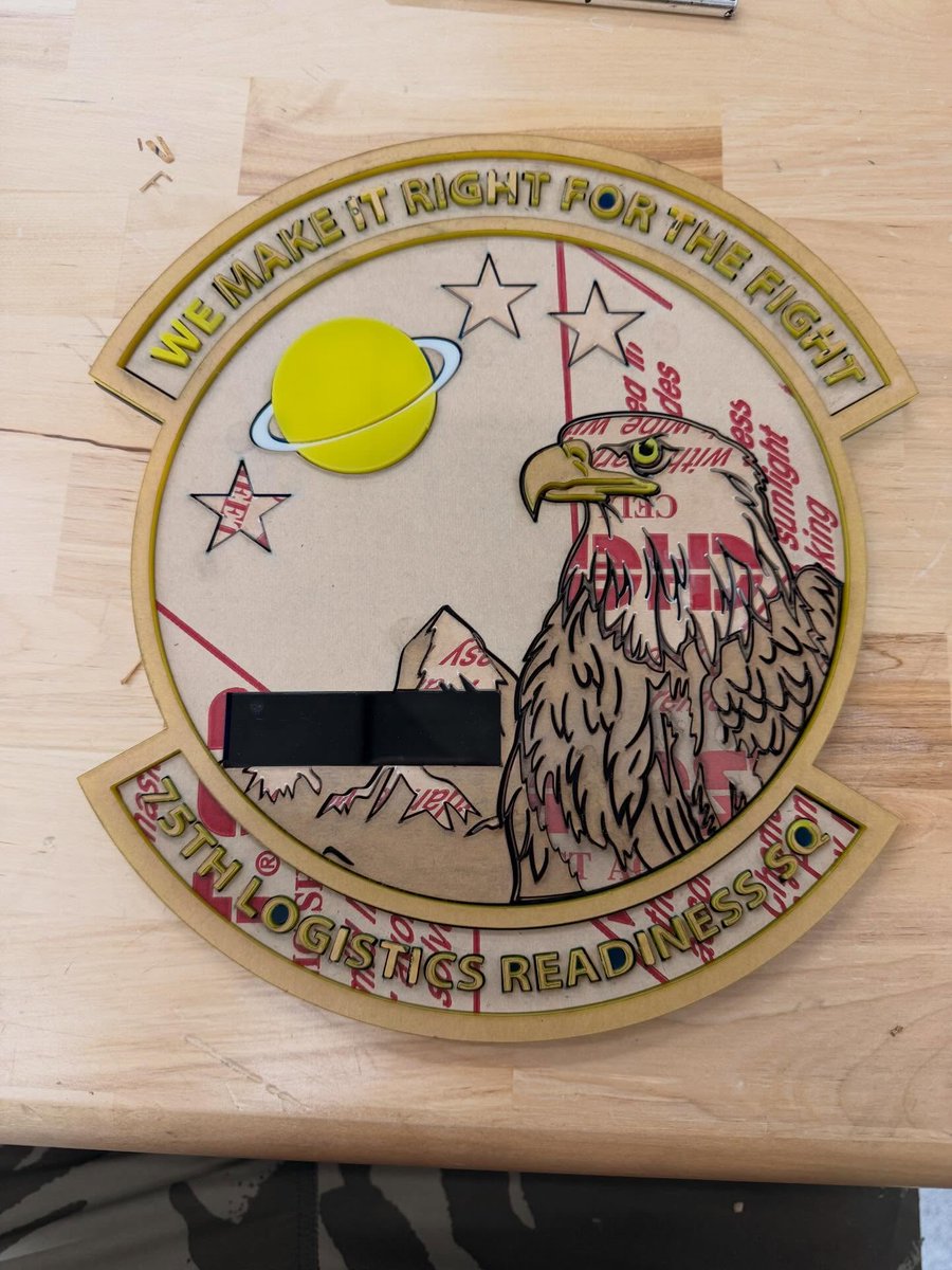 ariam455's tweet photo. Having an engraving shop near the Air Force base has its perks. We get to create some seriously cool things for them. https://t.co/MjTFGEDCQ7