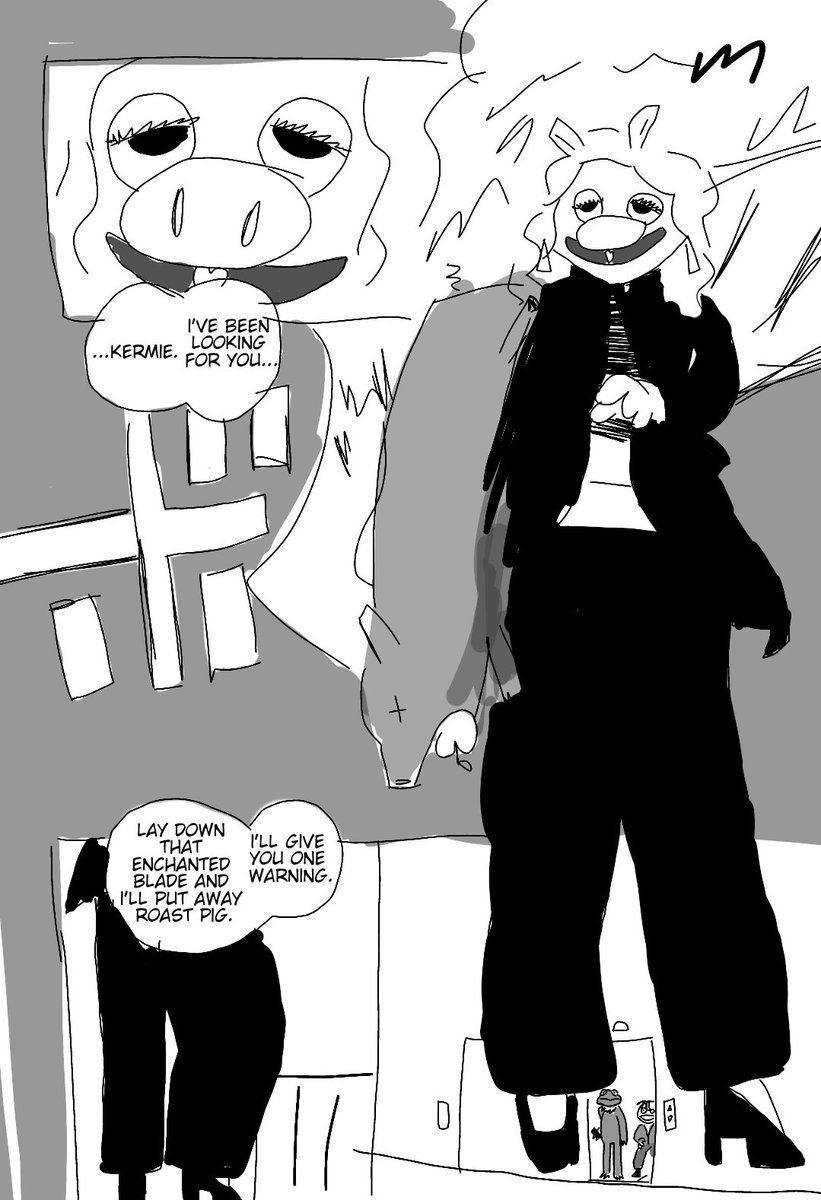 Mothdud1's tweet photo. Miss Piggy and the Roast Pig for the Hungry 👀
#Kagurabachi #Muppetbachi https://t.co/JCugoKjhWb