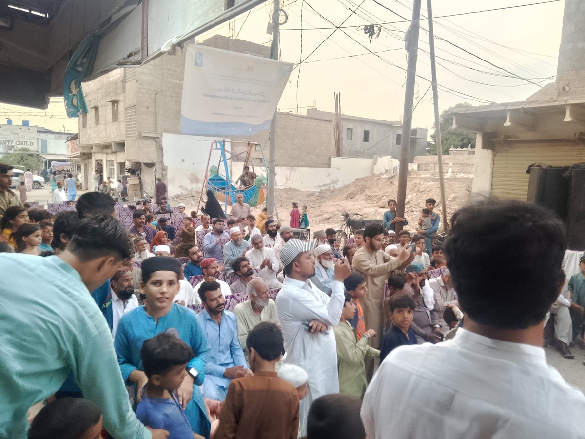 DilzakAbbas's tweet photo. A heartfelt thank you to #UN-Habitat* for paving the main street of our Gharib Abad Goth.  
We truly appreciate this step and hope that the remaining streets of Gharib Abad will also be paved soon, bringing more smiles to the faces of our community. https://t.co/eruDMl7Pz1