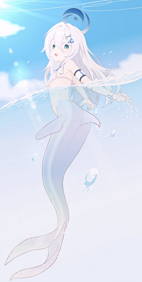 RinShi99's tweet photo. サユリ (Mermaid ver.) Fixed version https://t.co/PsYz9mINDC