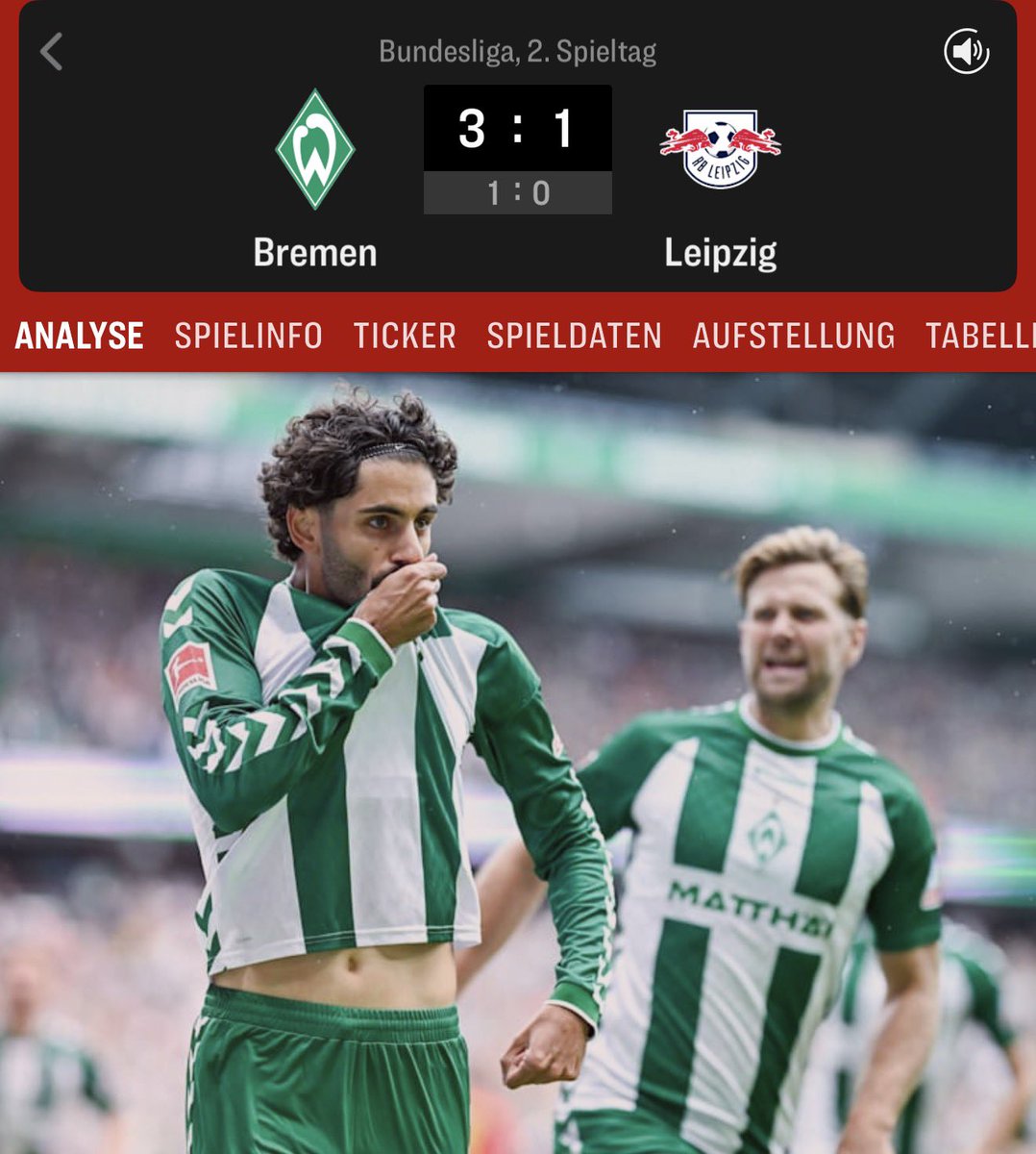 juliansvwb's tweet photo. Kann halt nicht jeder gegen Leipzig gewinnen 💚 https://t.co/9tEwTrxirK