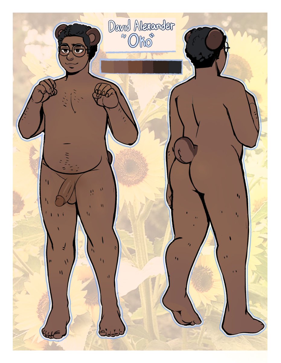 BlueOkoUwU's tweet photo. Meet David Alexander Oko. My Human bear ref sheet. Thank you again @SparkiBarki for this commission. https://t.co/sBGjYMJ1GL