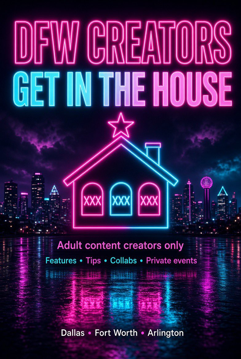 DFWTXXXHouse's tweet photo. DFW adult creators — get in the House 🏠
Features. Tips. Collabs. Private events. Dallas • Fort Worth • Arlington.
Follow + tag @DFWTXXXHouse or DM intro + page. Creators only. Private stays private. https://t.co/5DjTrA9DS7