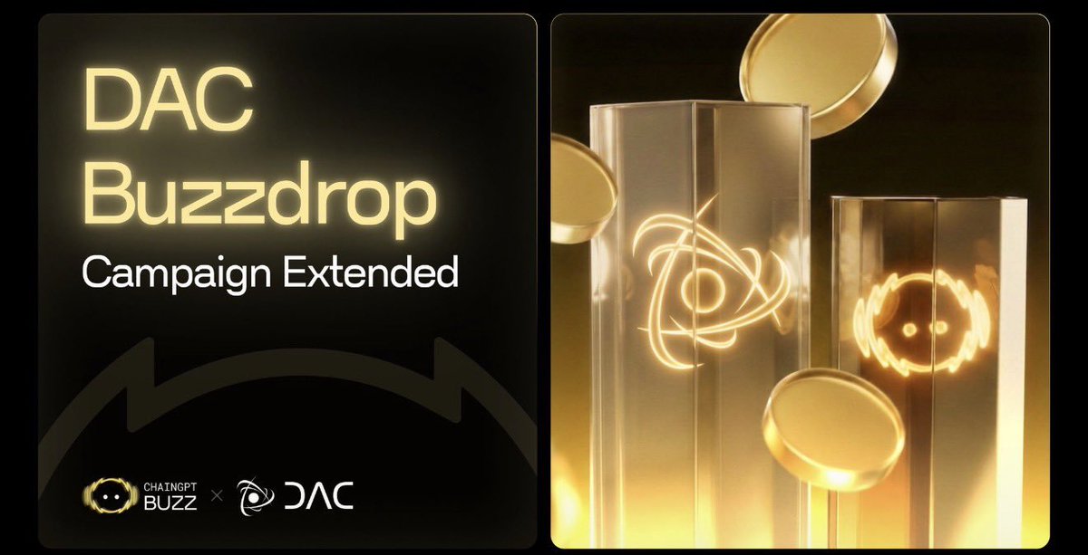 Masud2454's tweet photo. DAC Buzzdrop just got a bigger runway.
 
$25K in additional DACT rewards brings the total pool to $125K.

The campaign is now extended until September 24, 12 PM UTC.

10 more days. More rewards. Same leaderboard. Time to make your buzz count. 

@dac_chain https://t.co/1fME98GpH7