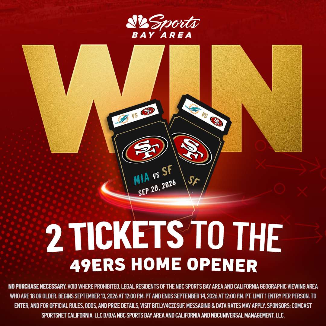 NBCS49ers's tweet photo. 🚨 49ERS TICKET GIVEAWAY 🚨

We're giving away two (2) tickets to the 49ers' home opener at Levi's Stadium on September 20 🏈

Here's how to enter ⬇️

1️⃣ Follow @NBCS49ers
2️⃣ Like this post
3️⃣ Tag a friend in the comments https://t.co/DpxiCbVcwW