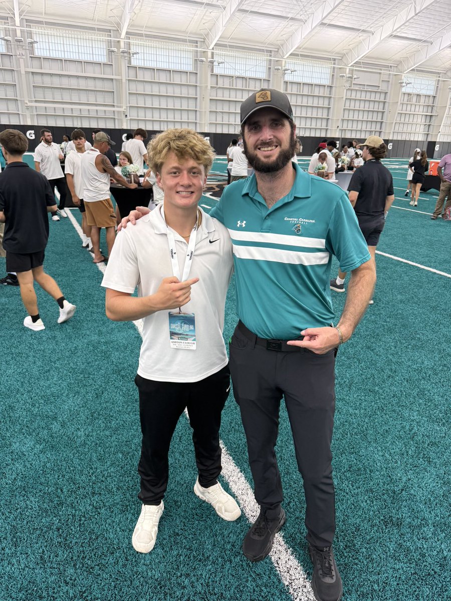 ashtonclo2's tweet photo. Had a great time at Coastal Carolina for the game day visit. Really appreciate Coach @SchillerWilson and the whole coaching staff for taking the time to talk with me and make me feel at home. Glad I got the chance to meet everyone and get to know the program on a more personal level. Looking forward to staying in touch!

@CoastalFootball @CoachClowney87 @RonnieFouch @L_Armstrong3 

@Andy_Villamarzo @BrodyWiseman @Bat_t3 @HarryBakerIII @Lo_Kizell @RamsRhsFootball @RRamsRecruiting @RealNews102 @941Blitz @PrepRedzoneFL @flsportsscene @FLYDIVSPORTS @PrepRedzone @RecruitGeorgia