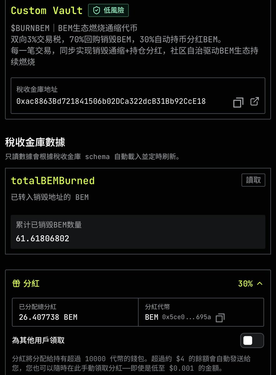 BURNBEM_BSC's tweet photo. @Blonskr 已销毁61枚BEM 分红了26枚 https://t.co/x2MsozThE6