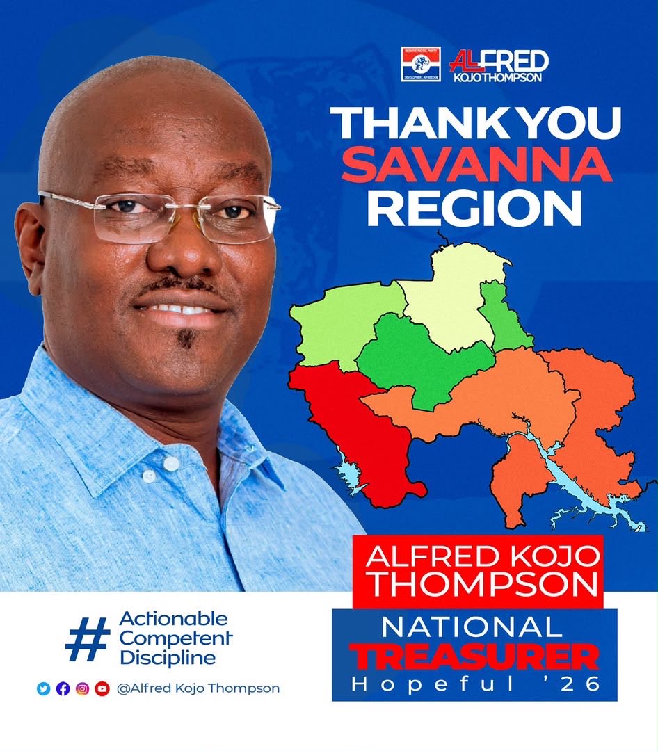 NToday7484's tweet photo. *THANK YOU SAVANNAH*
My dear delegates and elders of Savannah Region,
I am deeply grateful for the warm reception, the love and the encouragement you have shown me during my tour of your region.God bless you.

#Alfred Kojo Thompson (Incoming NPP National Treasurer)
#Competent https://t.co/FATE1WXIO3
