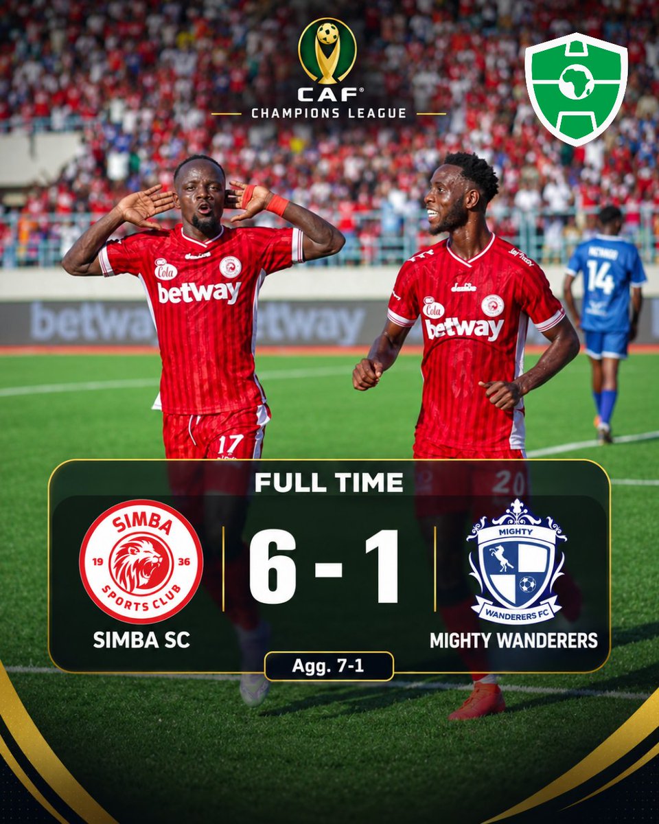 AfricaSoccer_zn's tweet photo. Mighty Wanderers suffered a humiliating 6-1 defeat to Simba SC, in a result that will be a major disappointment for Malawian football.

#TotalEnergiesCAFCL #CAFCL https://t.co/3wtr3yPJjo