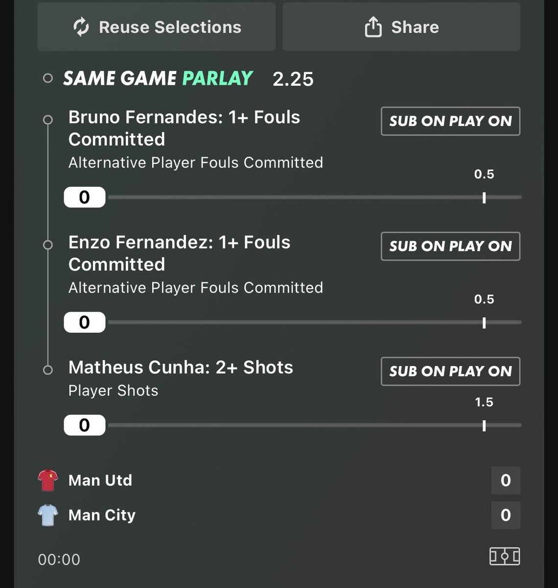 EPLBETSX's tweet photo. Man Utd vs City
Bets
Parlay https://t.co/3VXQer1ybQ