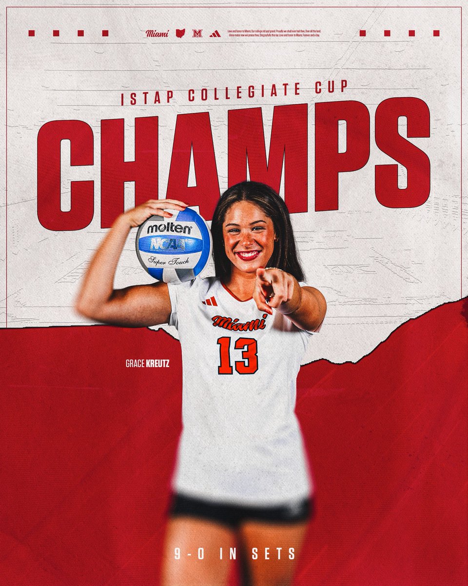 MiamiOH_VBall's tweet photo. An undefeated weekend😏

Your RedHawks took care of business this weekend at the ISTAP Collegiate Cup. Going undefeated on the weekend and hitting .366 as a team🔥

#MiamiVolleyball | #RiseUpRedHawks https://t.co/YUILlW1bCZ