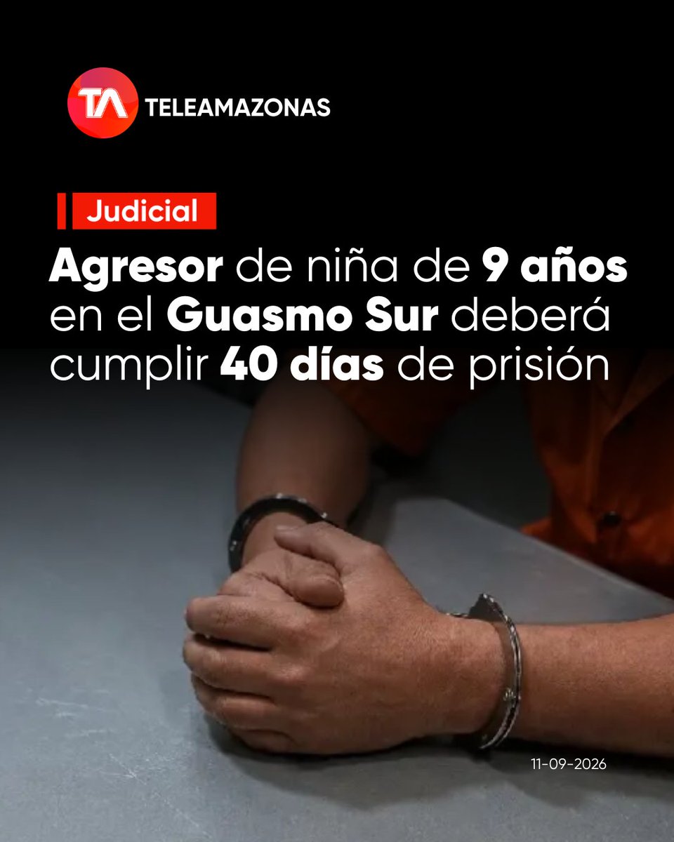 teleamazonasec's tweet photo. ⚖️ https://t.co/mhbVjjVVfU 👉 El responsable de agredir brutalmente a su hijastra de nueve años en el Guasmo Sur de #Guayaquil cumplirá 40 días de prisión. https://t.co/TaXLjvGOmS
