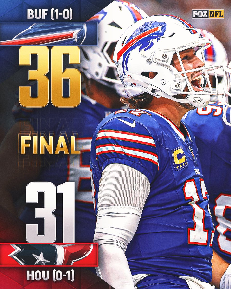 NFLonFOX's tweet photo. The @BuffaloBills open the season with a win over the Texans! 🤩 https://t.co/tLFJOUmr30