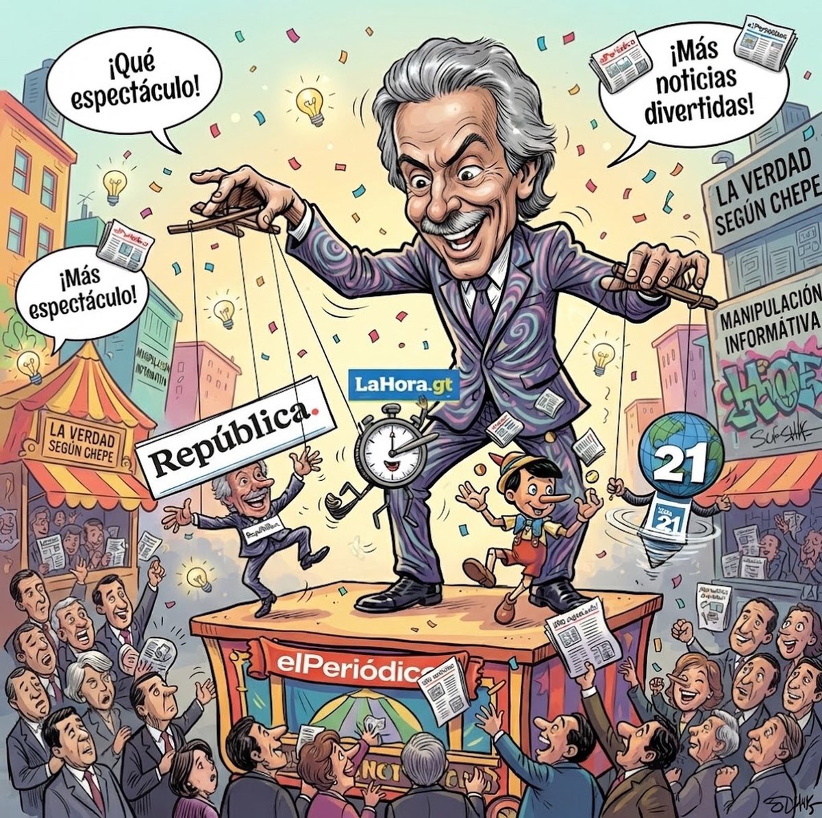 RafaelCarrerra's tweet photo. ⚖️ Claudia Paredes vs. La Hora

¿Información real o estrategia de presión?

¿A qué se debe la saña de La Hora contra la magistrada Claudia Paredes, los magistrados de Sala y Estuardo Zaldaña? 
La respuesta apunta a quienes han frenado la impunidad del periodista Chepe Zamora y expuesto a su red familiar y mafias de la prensa.

Chepe y familia tendrían tentáculos en la Hora, Republica, siglo 21, El periódico. 

Más allá de informar a la población , los ataques de la familia Zamora Marroquín parecen una movida para desplazar y afectar a quienes se oponen a su control mediático. 

A esto se suman graves señalamientos sobre supuestos pactos con la secretaría de comunicación de el OJ  y su secretario Moguel con el fin de filtrar información y coordinar embestidas periodísticas a favor de La hora .

#Justicia #Guatemala #LaHora #Política