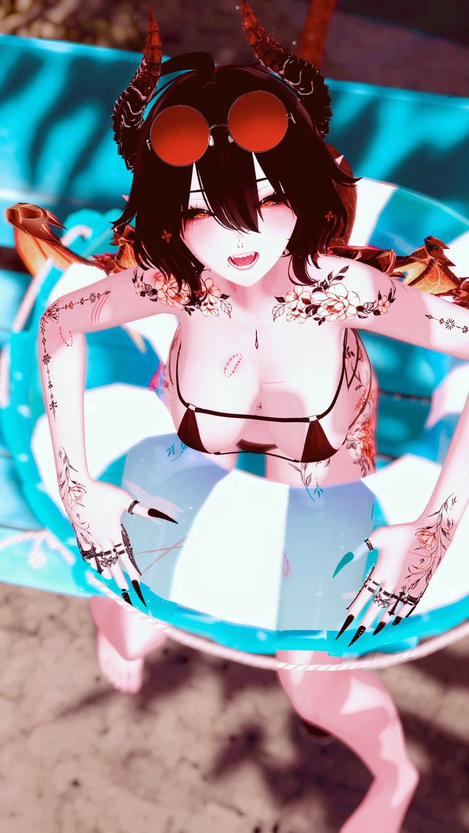 rindayoo_'s tweet photo. i’m glad i got to spend the last days of summer with you. 🧡🧡🧡
.
.
#shinano3D 
#vrchat https://t.co/xtkHTwrQwy