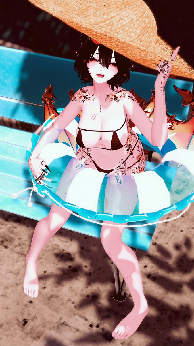 rindayoo_'s tweet photo. i’m glad i got to spend the last days of summer with you. 🧡🧡🧡
.
.
#shinano3D 
#vrchat https://t.co/xtkHTwrQwy