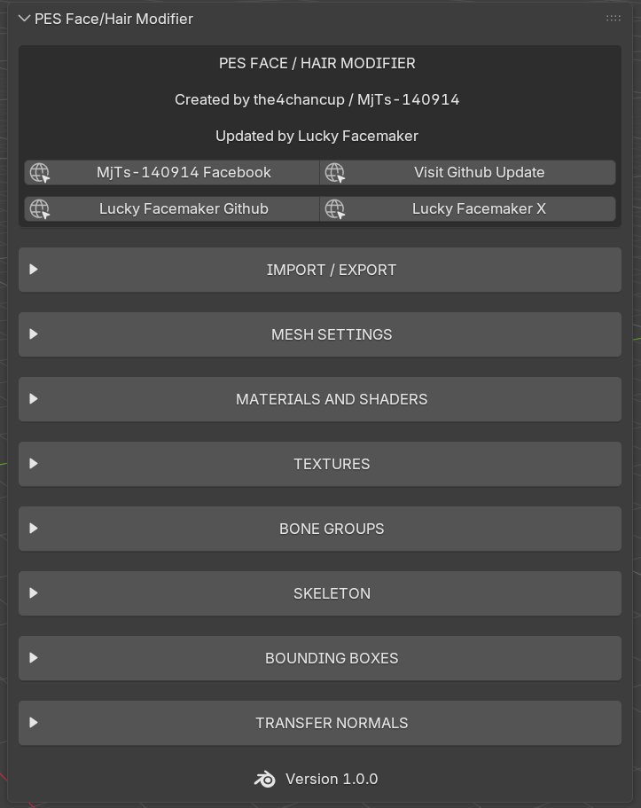 LuckyFacemaker's tweet photo. I've updated the PES Face/Hair Modifier to support Blender 4.5 and newer versions!
🔗 https://t.co/R9BkPrMgwT
The original project was created by MjTs 140914:
https://t.co/jqPLd9eVGx https://t.co/yRYJdDwOYP