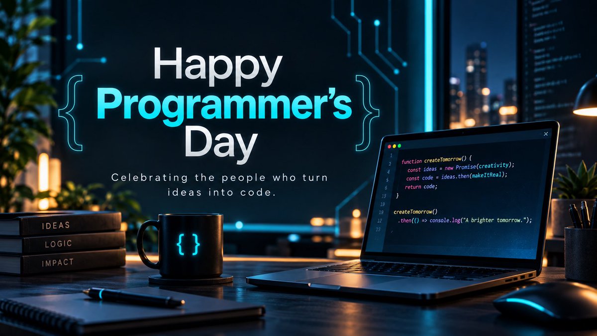 IamRichardGH's tweet photo. Happy Programmer’s Day. 💻

Day 256 of the year — 2⁸.

A fitting day to celebrate the people who turn:
ideas → logic
logic → code
code → products
products → possibilities

To everyone building, debugging, learning and shipping:

keep creating. 🚀

#ProgrammersDay https://t.co/V7Maj7qQGr