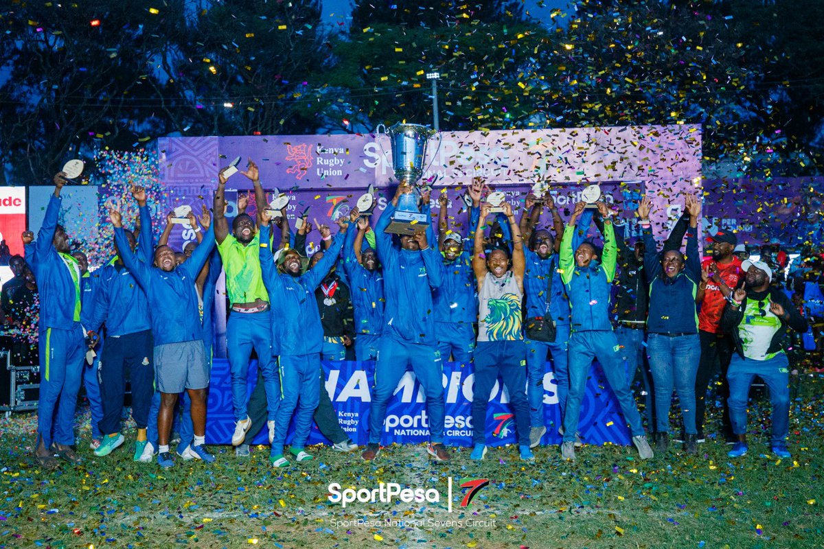 OfficialKRU's tweet photo. 🏆 BACK-TO-BACK CHAMPIONS! 🏆

KCB Rugby are your 2026 #SportPesa7s Circuit Champions🥇

A second consecutive circuit title after lifting the crown last year. What a run!

Congratulations, KCB! 👏🏉

#RoadToSafari7s2026 #SportPesa7s https://t.co/EdVh8QsIXV