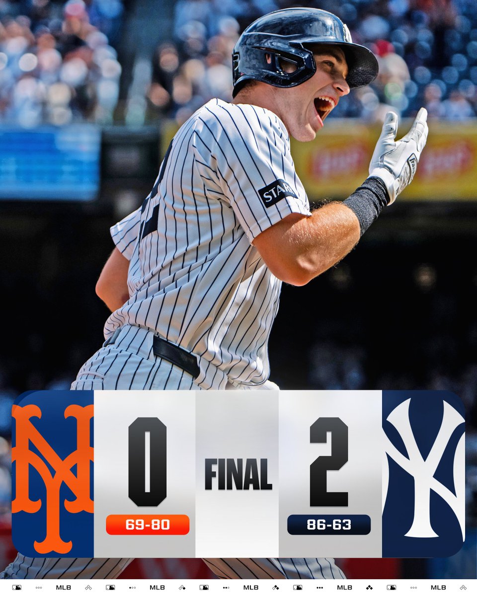 MLB's tweet photo. The @Yankees win this edition of the Subway Series! 🗽 https://t.co/eQoBKgSnKt
