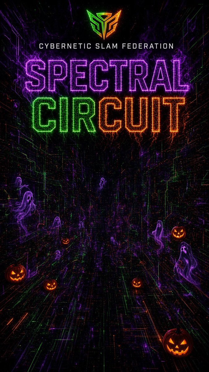 CyberneticSFed's tweet photo. @liv4brutally4l @visionarysyeet @kordaesanders76 @The_ZombifiedBH @RILEY4IWC @ArielSamue22925 @GayForYeet @Livin4Jay20 @335craft @BLISS4CEDES @AverageSethFan @in07_famous @viodresis Good evening everyone as we have all seen a great two night System Override so far. I think itโs time to reveal our next premium live event.
As you know Halloween will be in October so we thought of making that premium live event known as #SpectralCircuit taking place Oct. 24th https://t.co/m9JZOhhD0P