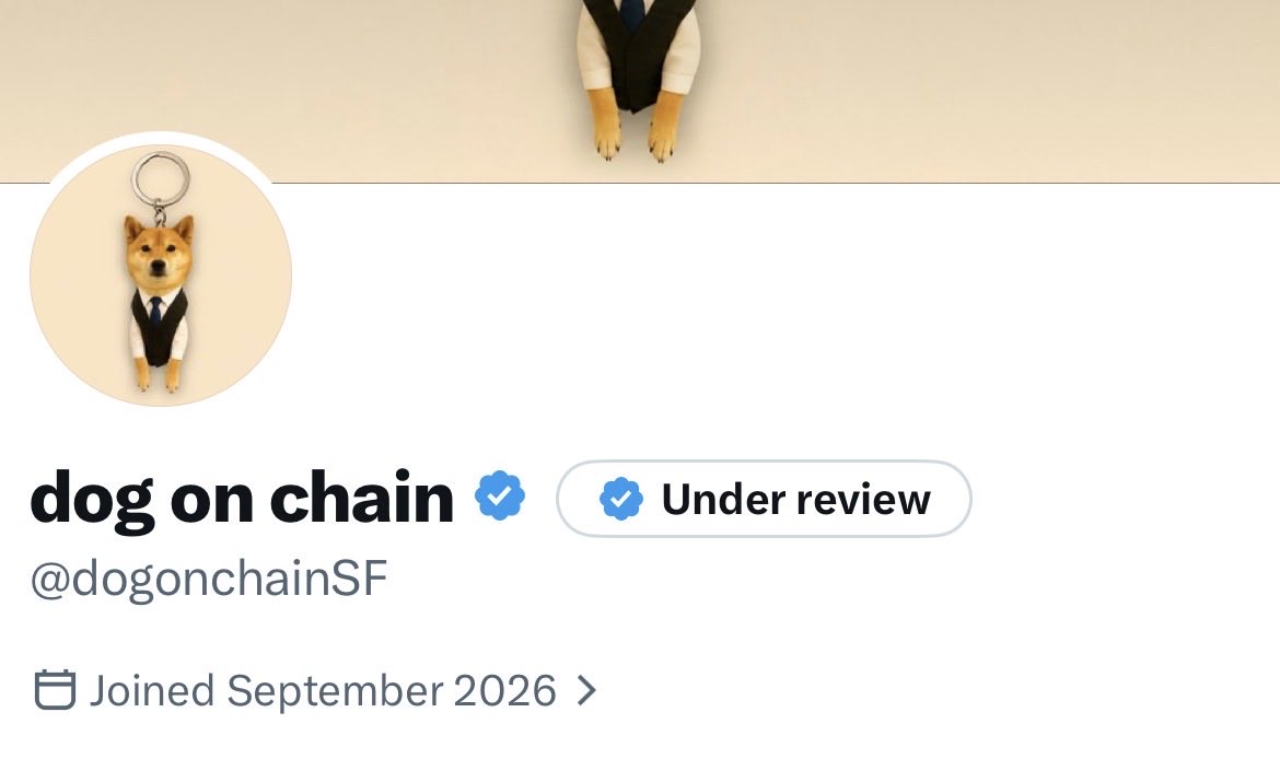 dogonchainSF's tweet photo. X verification paid. 🐶 https://t.co/wqkssTLqOS